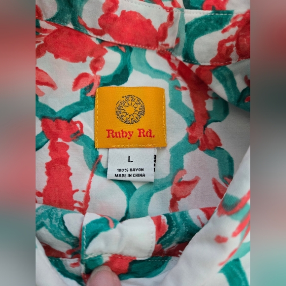Ruby Rd. Lobster Shirt, Large - Picture 11 of 12